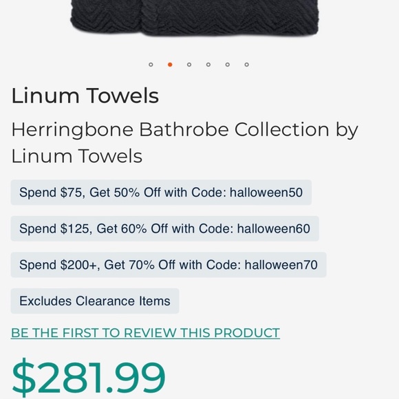 NWT Linum Towels Robe Unisex S/M - Picture 6 of 7